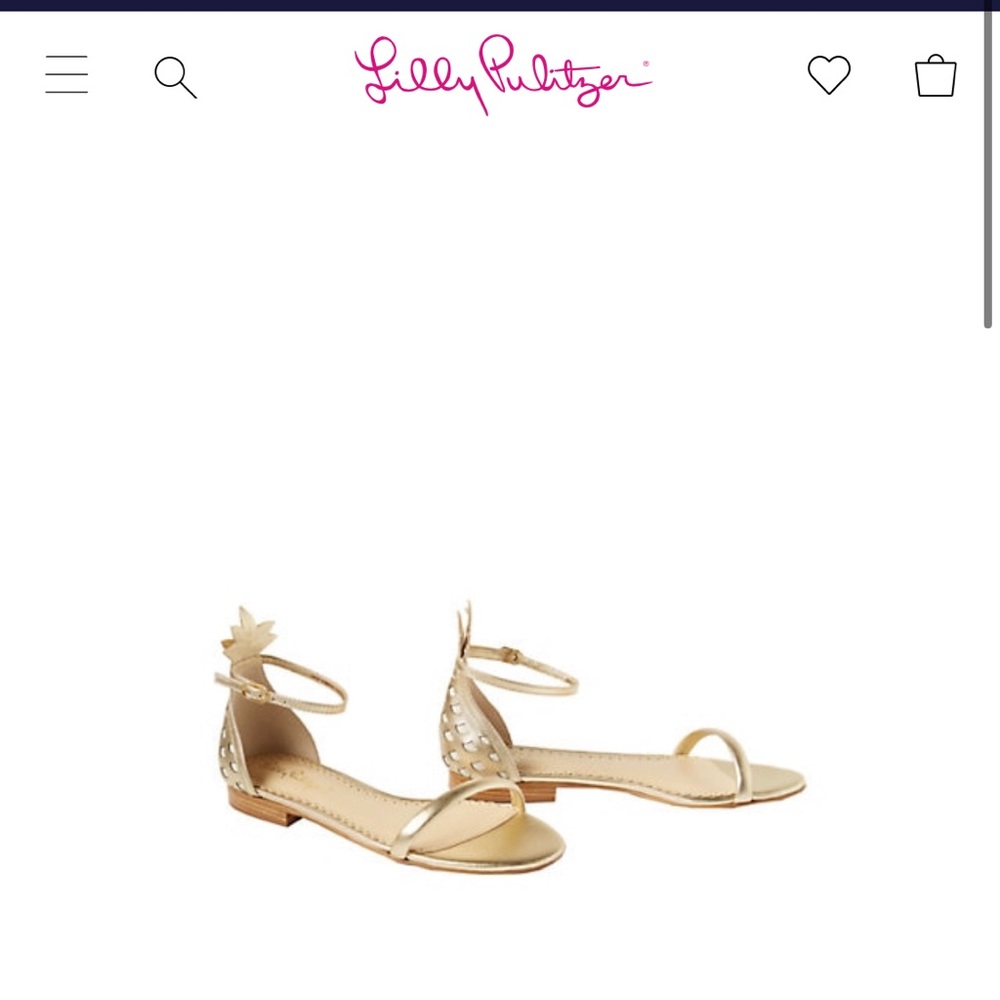 *NEVER WORN* Lilly Pulitzer pineapple sandals